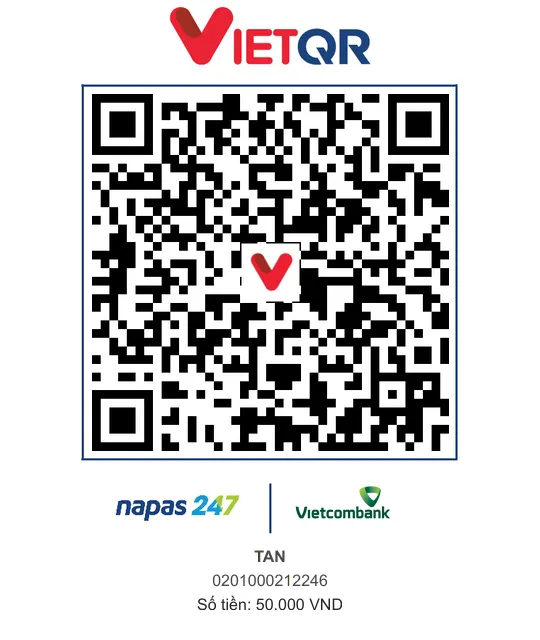VietQR Vietcombank donation code Tan